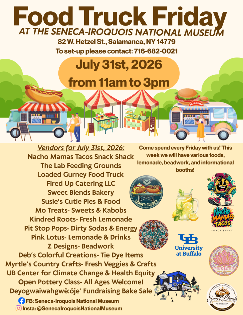 food truck friday event at the Seneca Iroquois Museum in Salamanca, NY for the Seneca Nation