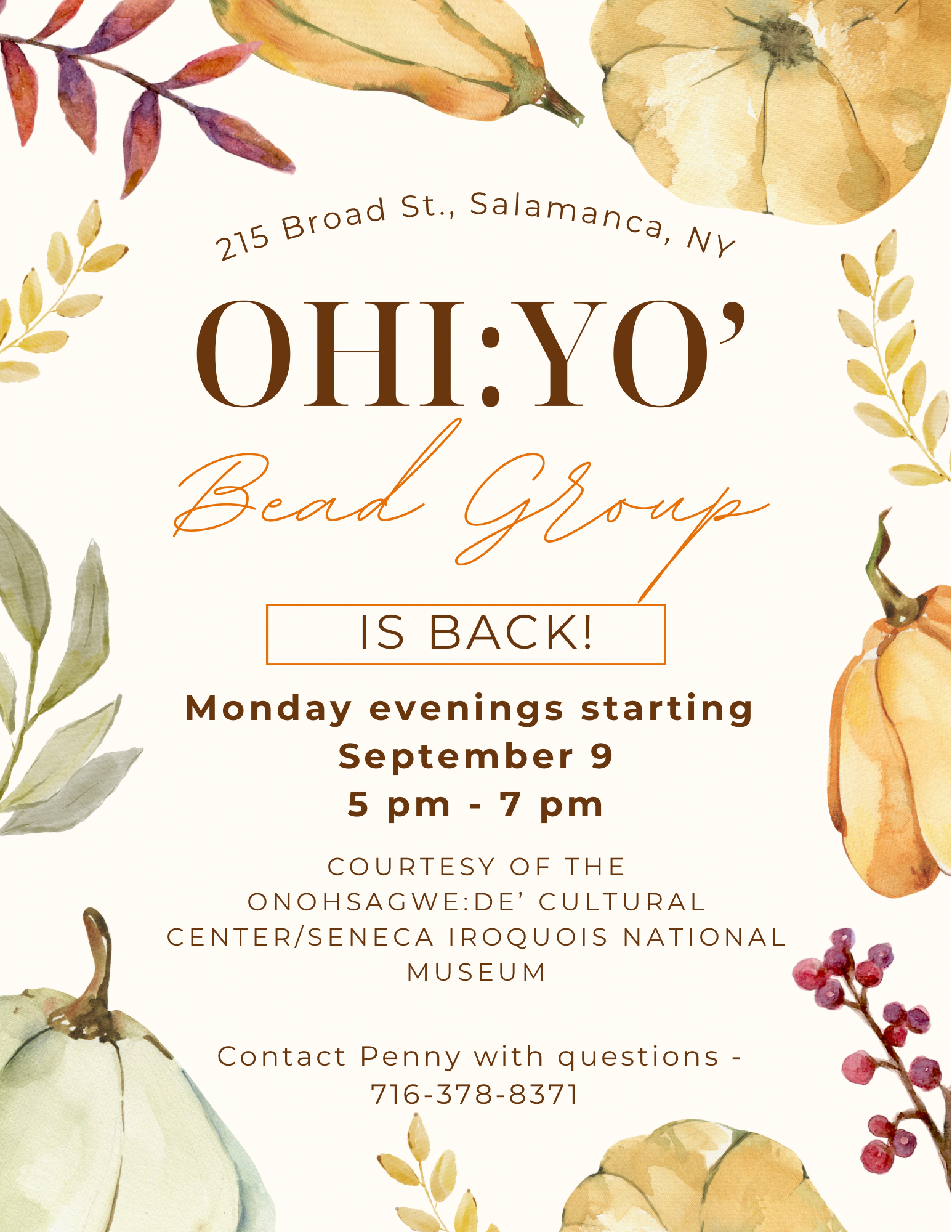 OHI:YO' Bead Group marketing flyer.